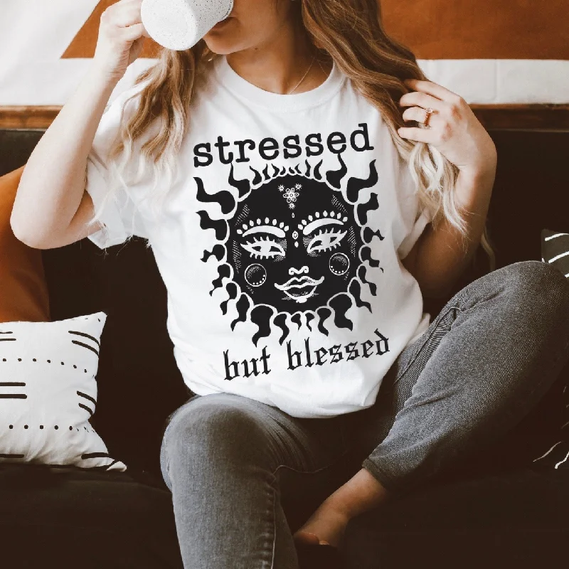 Unique prints Stressed • White Tee