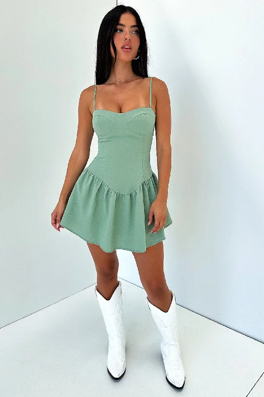 Street Fashion Style Lahana Dress - Khaki