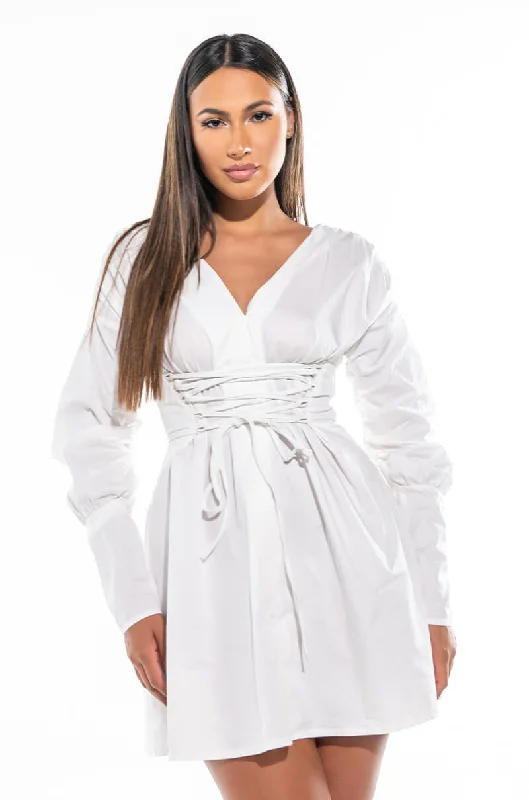 Sports Fitness Wear STICK WITH ME MINI DRESS WITH LACE UP