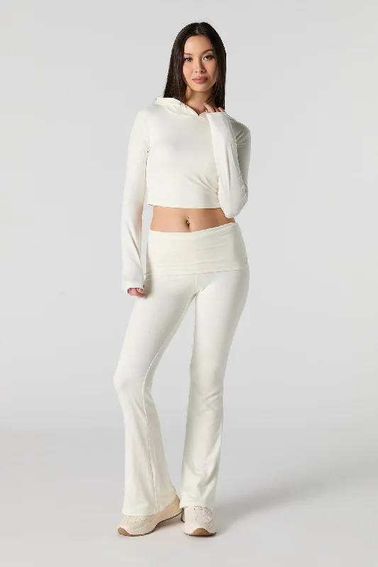 Skirt style Active Foldover Waist Flare Legging