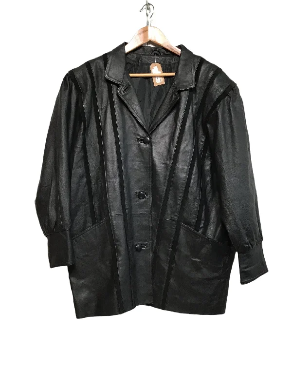 Classic Series Leather Blazer Jacket with Suede Details (Women’s Size L)
