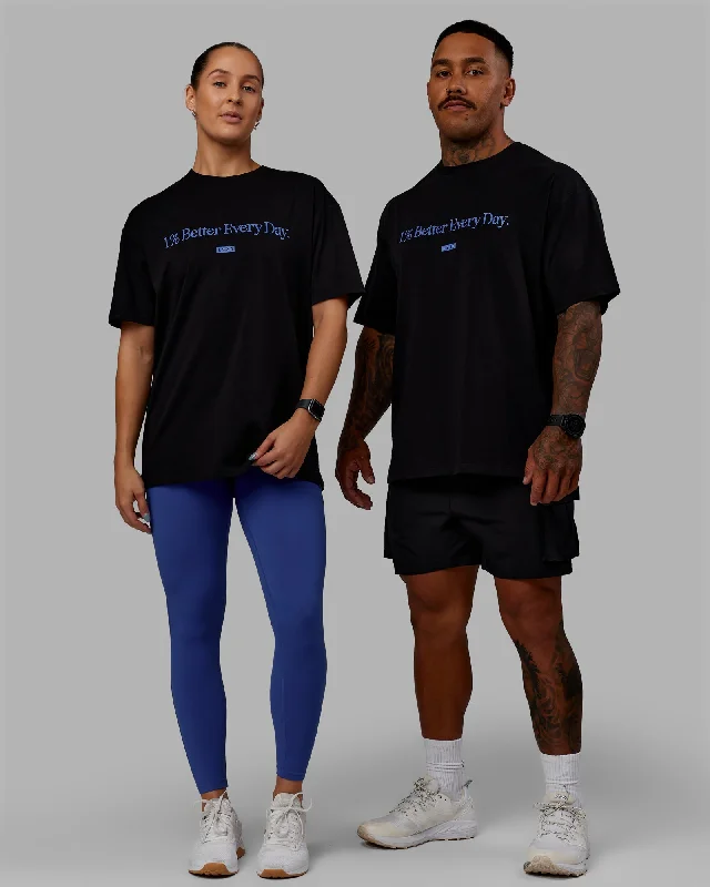 Short skirt design Unisex 1% Better FLXCotton Tee Oversize - Black-Power Cobalt