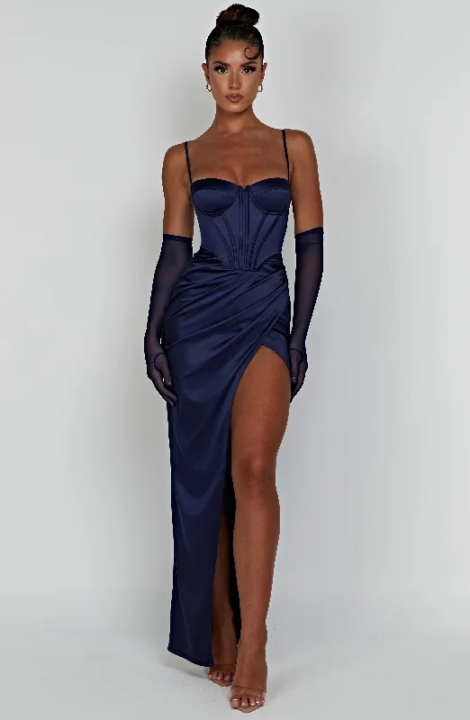Elegant And Elegant Despina Maxi Dress - Navy