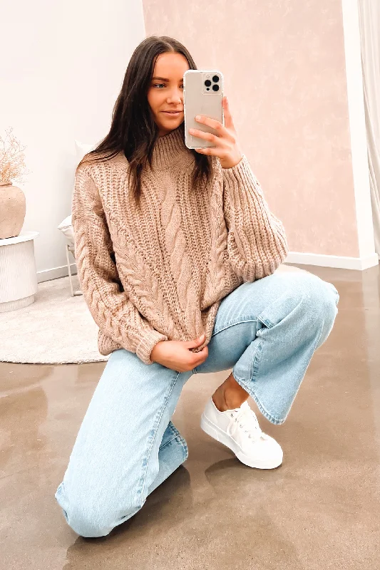 Cool Breeze At Night Dylan Knit Light Brown