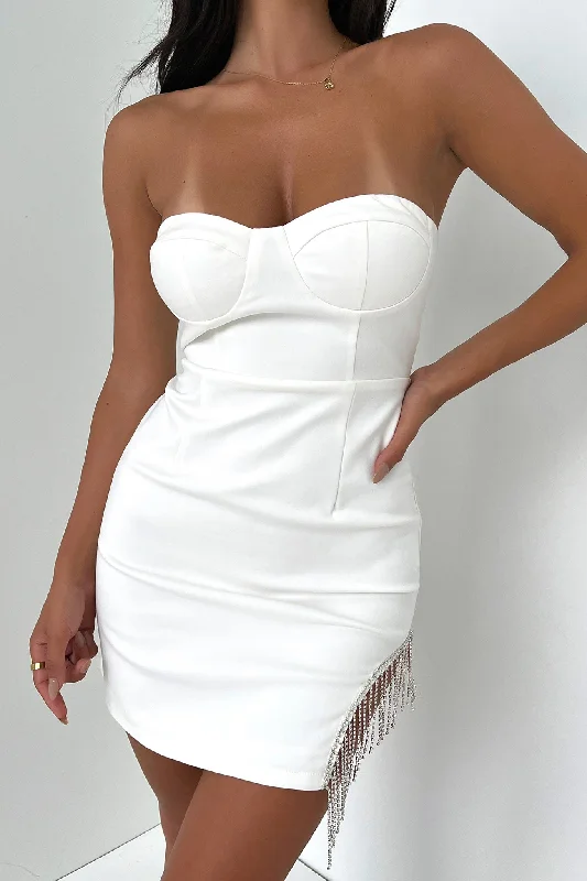 Retro Design Tonkin Dress - White