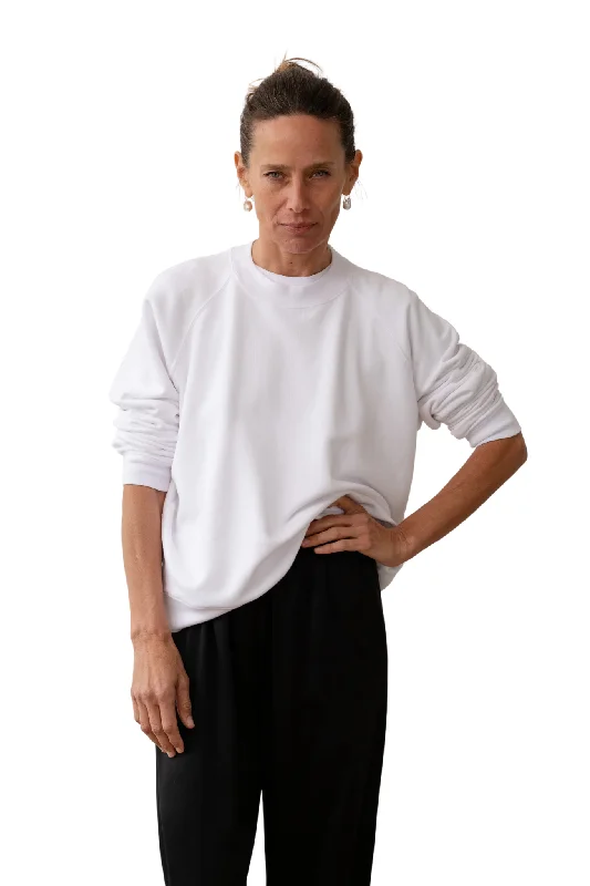 Street Style Eco-Terry Crewneck in Powder
