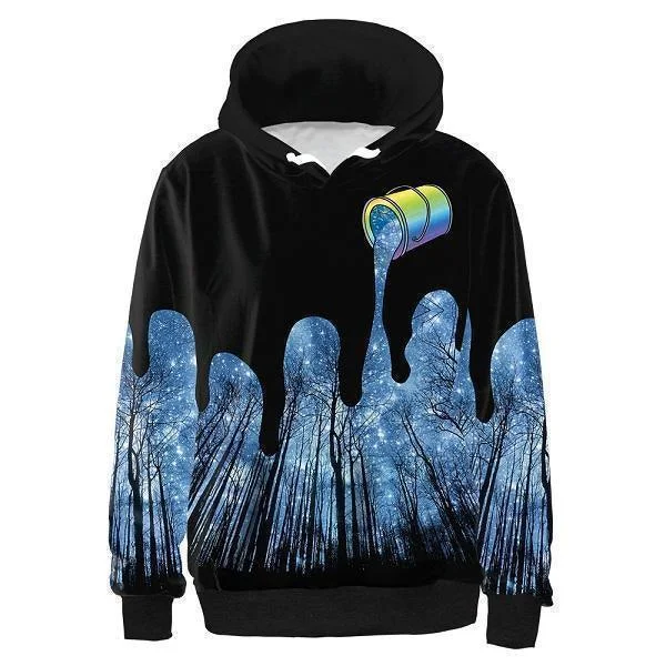 Street Graffiti Design 3D Hoodie Harajuku Hoodie UNISEX Black
