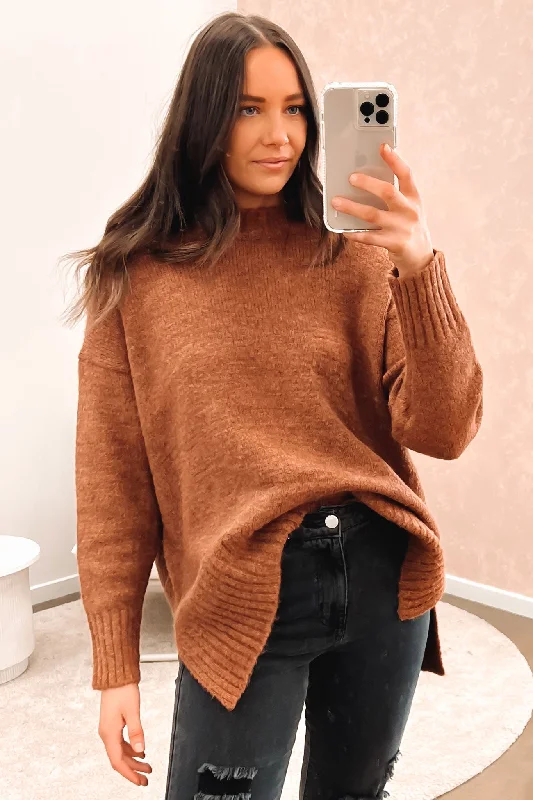 Boutique style Candice Knit Jumper Rust