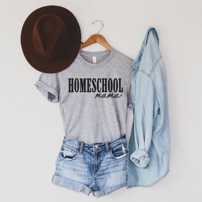 Energetic New Homeschool Mama • Gray Tee
