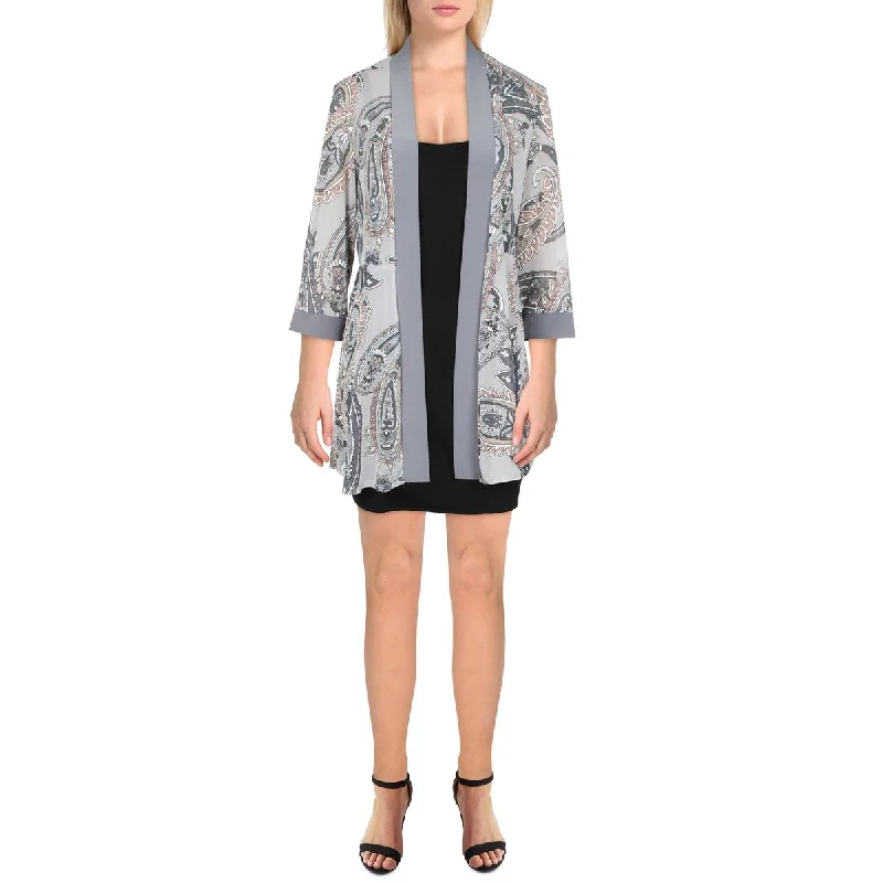 Affordable selection R&M Richards Womens Petites Mesh Printed Duster Blazer