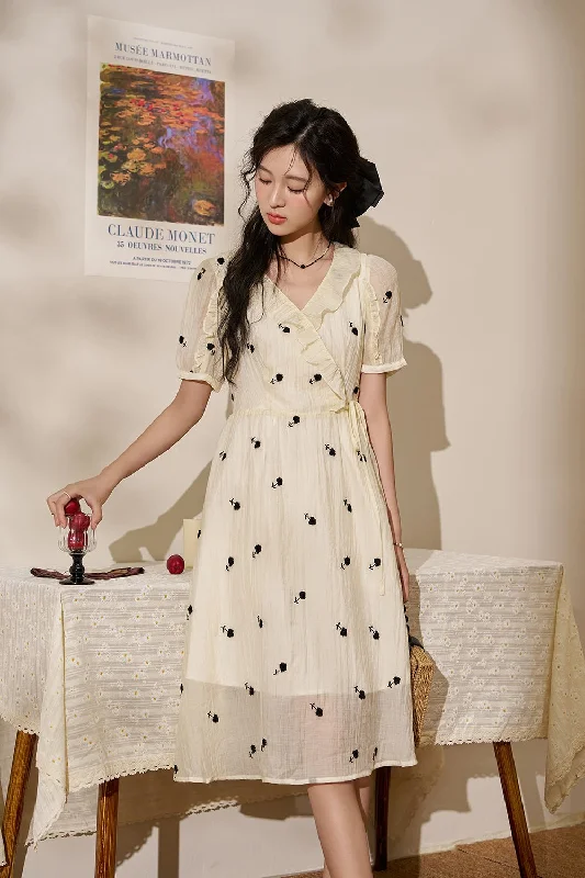 Literary Style Floral Maxi Dress for Women