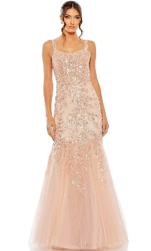 Sports Fitness Wear Mac Duggal 20559 - Floral Beaded Long Prom Dress