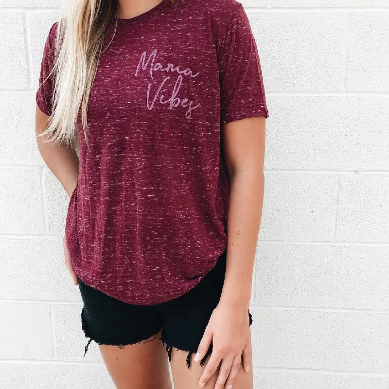 Simple research Mama Vibes • Maroon Marbled Crew