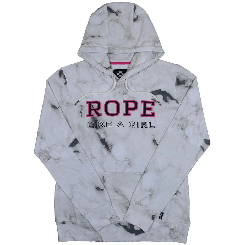 Customized Version Rope Like A Girl White Marble Hoody
