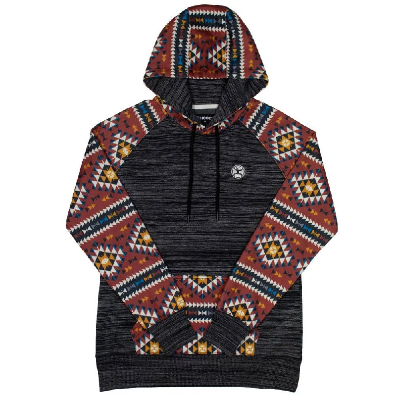 Fun and cute "Summit" Charcoal w/Aztec Pattern Hoody