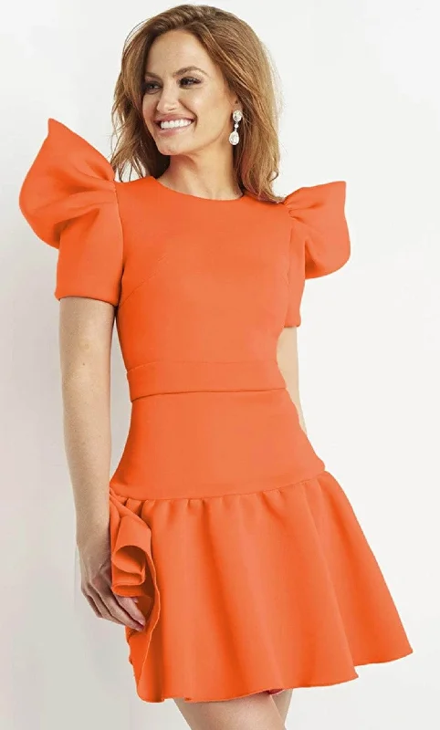 Skirt style Jovani 07597 - Puffed Sleeves Cocktail Dress