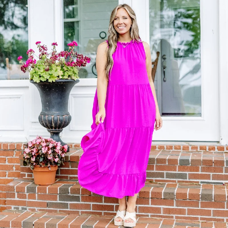 Leisure Travel Weekend Wardrobe Maxi Dress, Magenta