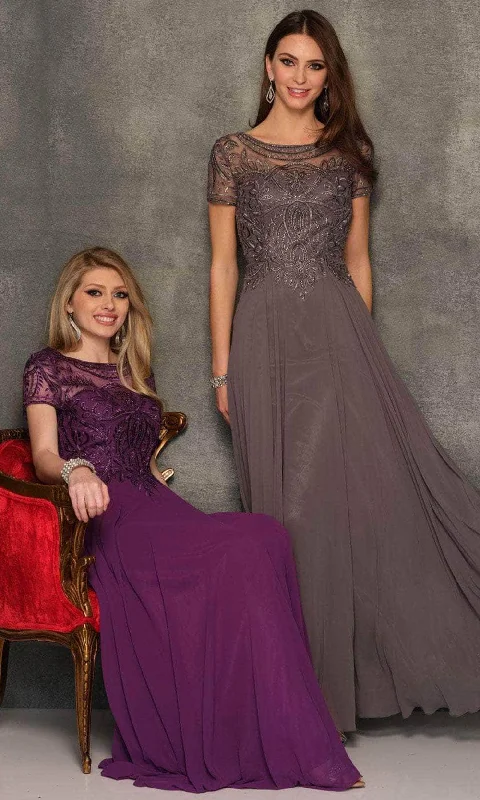 Sports fitness shoes Dave & Johnny A9071 - Beaded illusion Bateau Prom Dress