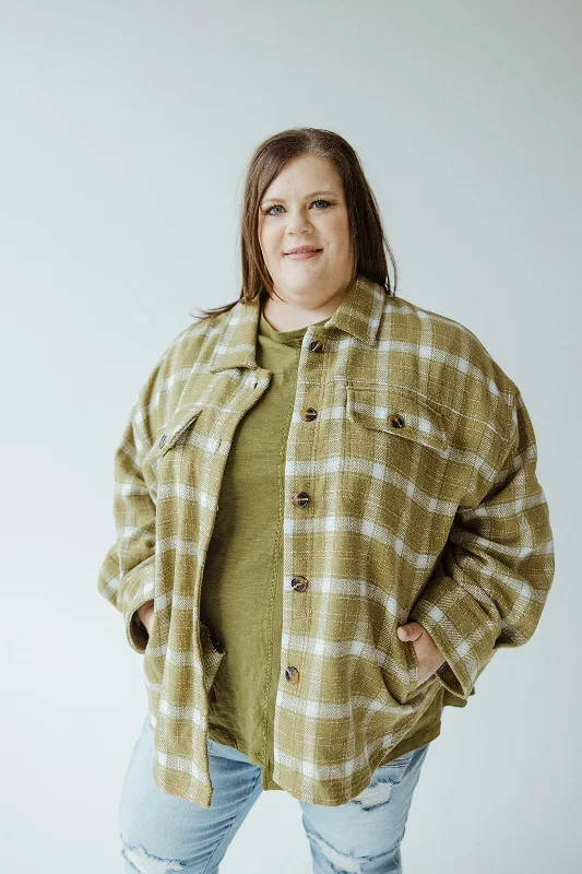Sports Jacket PLAID SHACKET IN BRIGHT CHARTREUSE