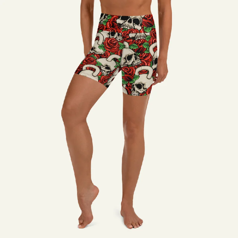 Independent design Kettlebell Skull And Roses High-Waisted Shorts