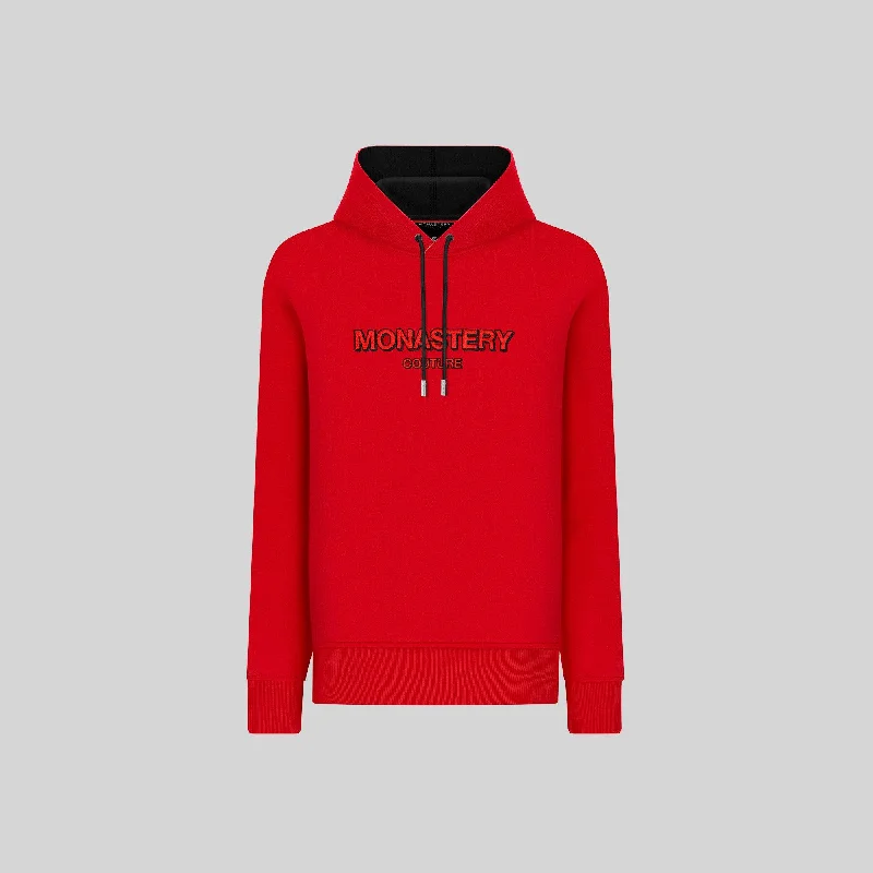 Single-shoulder Neck Design SALAMINA RED HOODIE