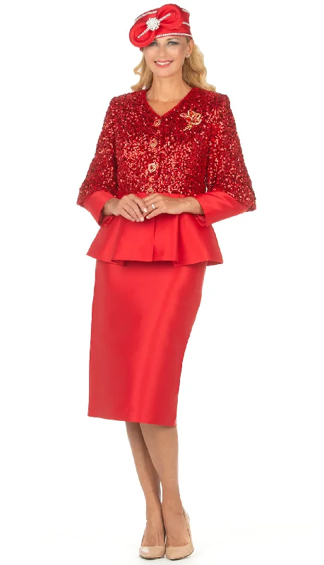 Creative Style Giovanna Church Suit G1171-Red