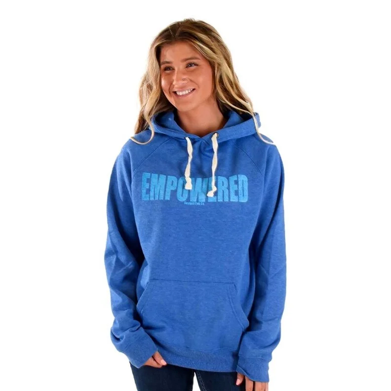 Sports Express Cowgirl Tuff Western Sweatshirt Womens Hooded Empowered Blue S00826