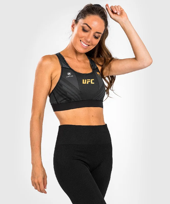 Innovative Design UFC Venum Authentic Fight Night 1.0 Women's Sport Bra - Black/Gold Innovative Design UFC Venum Authentic Fight Night 1.0 Women's Sport Bra - Black/Gold