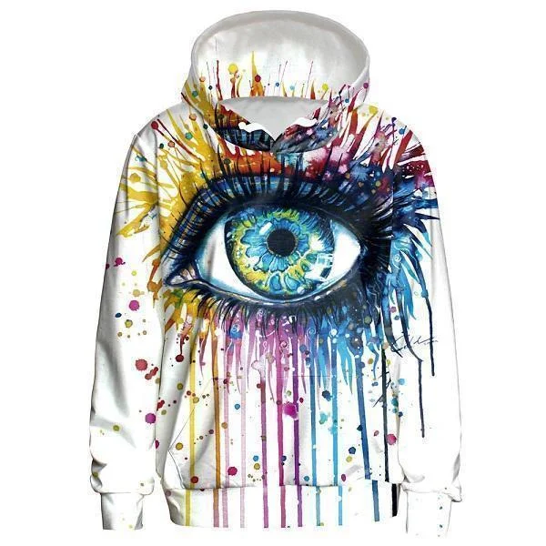 Fashion Style Eye Print 3D Hoodie UNISEX Hip Hop Hoodie