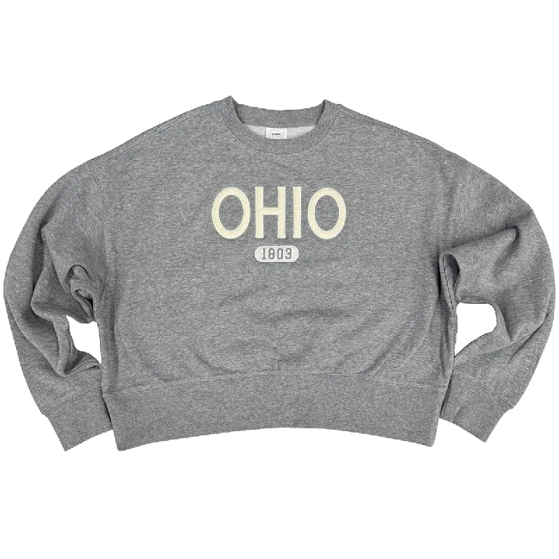 High-quality fabrics Ohio Felt Crop Sweatshirt