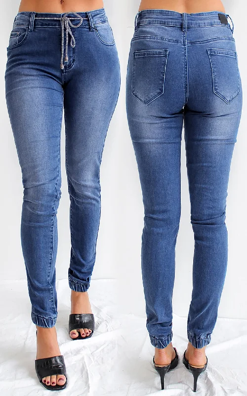 Elegant Style Caviar Jeans - Blue