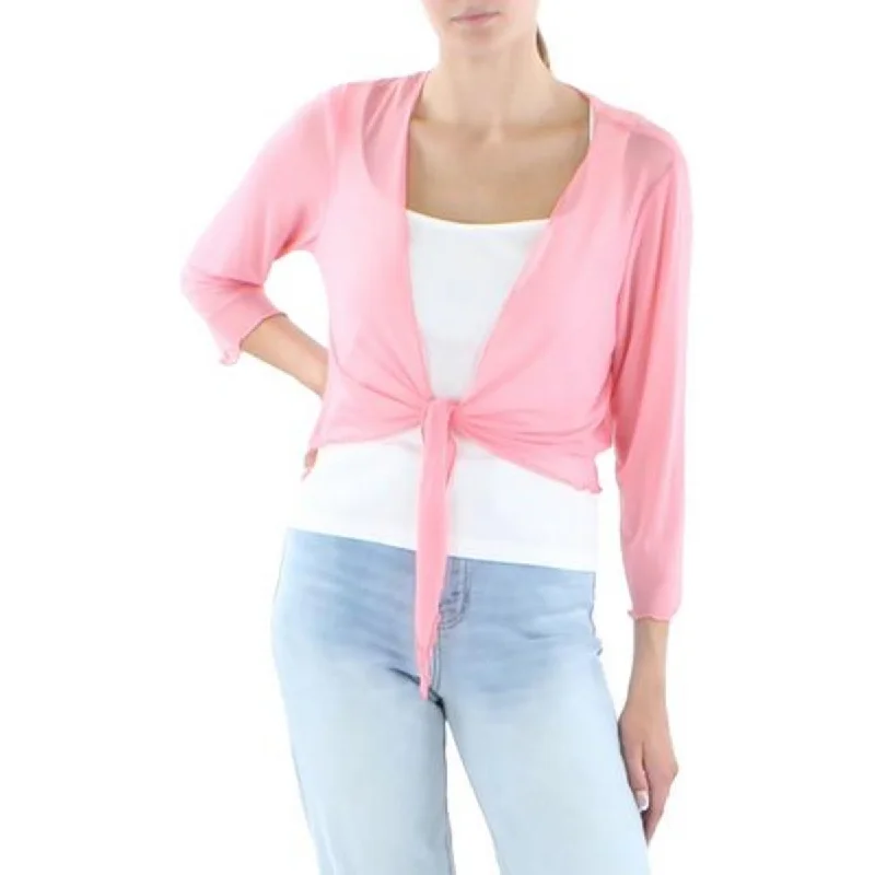 Leisure Travel Connected Apparel Womens Plus Mesh Tie Front Bolero