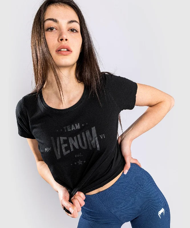 Knitted Design Venum Team 2.0 T-Shirt - For Women - Black/Black