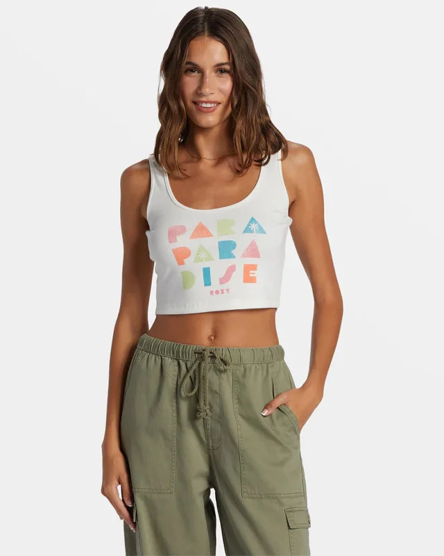 Hip-hop Style Para Paradise Cropped Tank Top (Past Season)