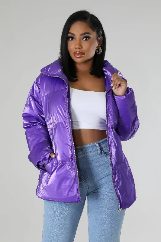 Elegant and noble Shine Bomber Jacket
