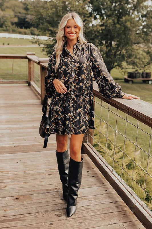 Alice style Chrysanthemum Whisper Button Down Mini Dress