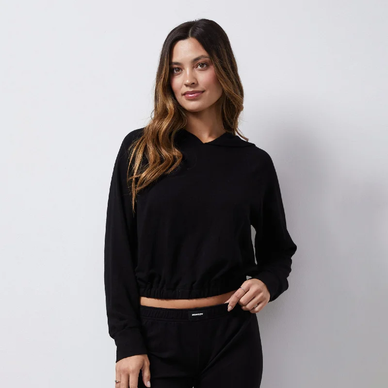 Sports outdoor style French Terry Crop Hoody