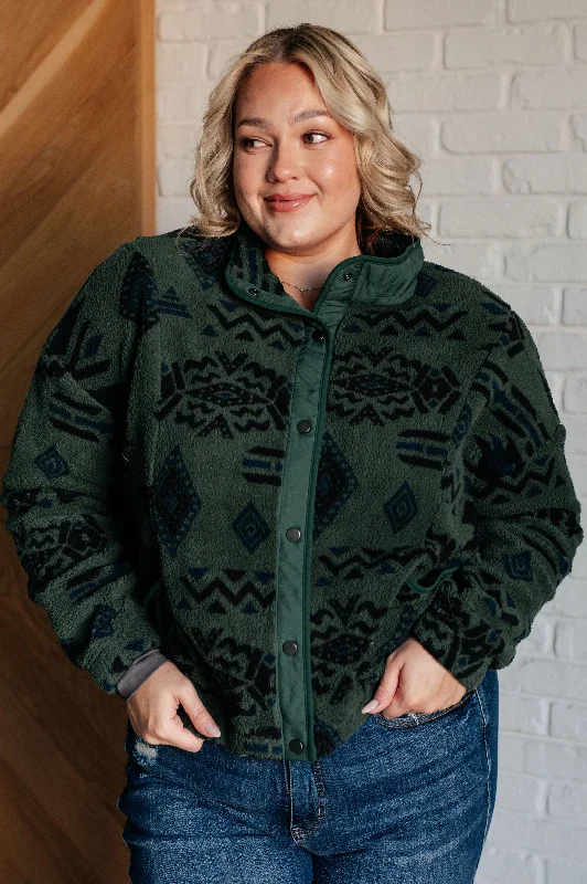 Retro Woolen Jacket High Perspective Geometric Fleece Jacket