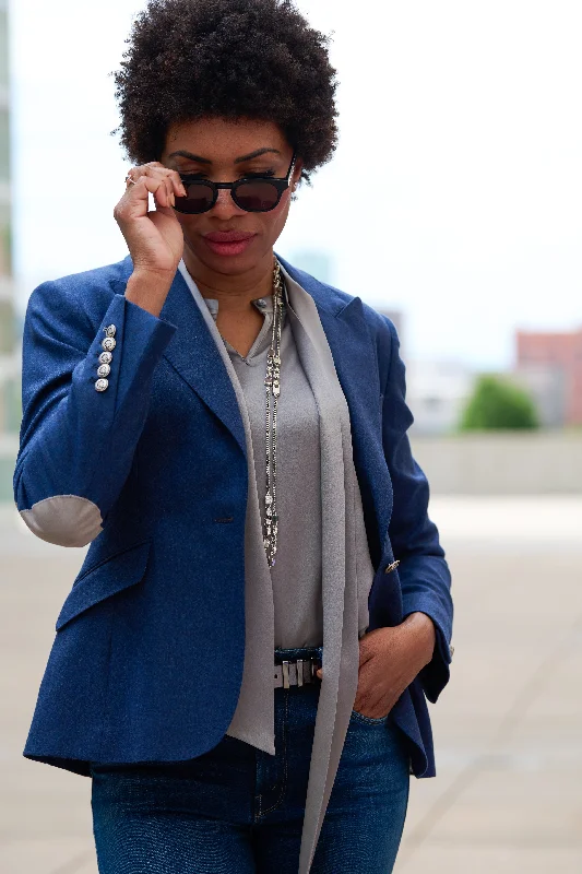 Sports Fitness Style Blazer - Night Sky Flannel- Sold out