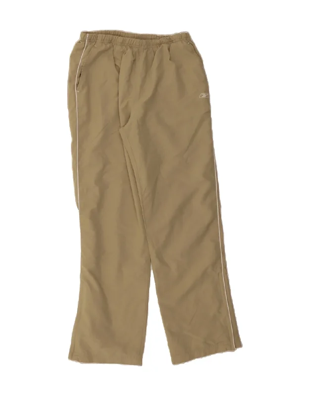 Stand-up collar design REEBOK Womens Tracksuit Trousers UK 16 Large  Khaki Polyester