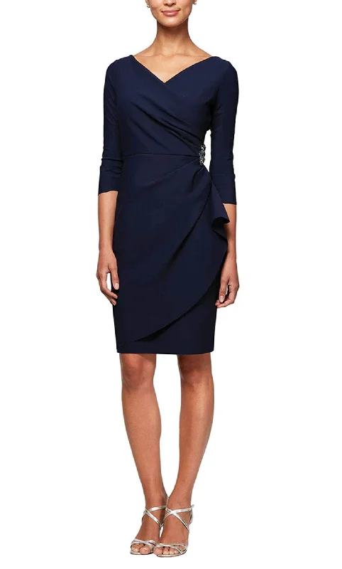 Design sense Alex Evenings 234134 - Wrap Style Formal Dress