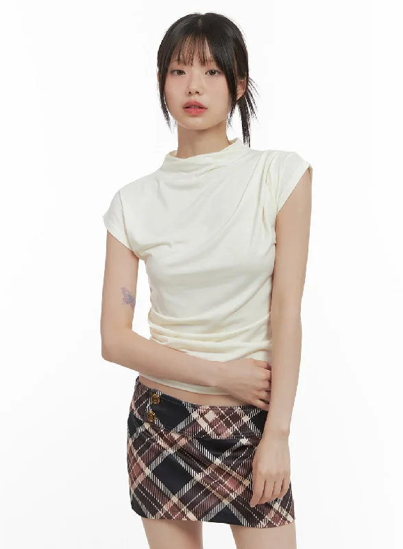 Sweet breath SlimLine Turtleneck CropTop CS412