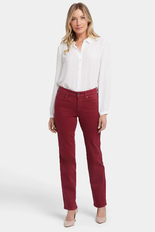Warm Winter Series Marilyn Straight Jeans In Petite - Wild Currant