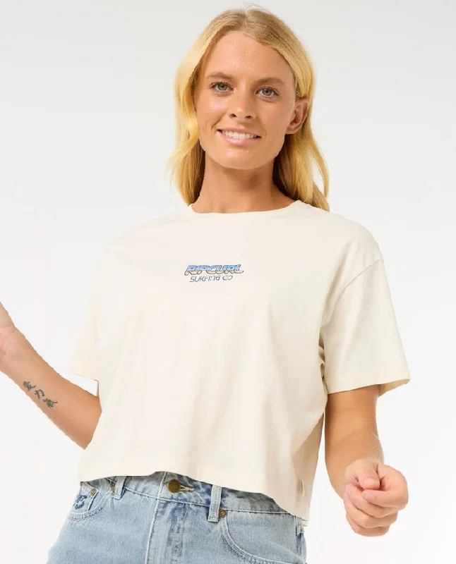Classic Series Rip Curl Sun & Sea Crop Tee-Bone