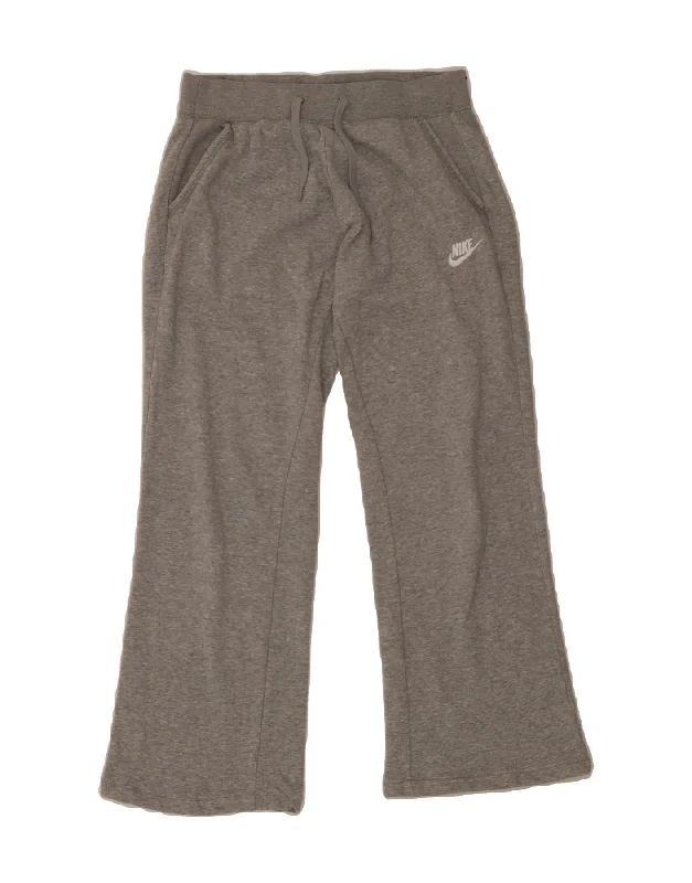 Sports outdoor style NIKE Womens Tracksuit Trousers UK 6 XS Grey Cotton