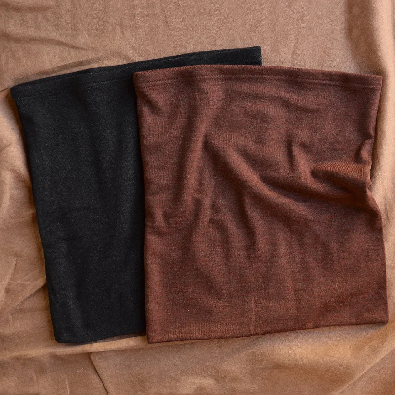 Letter embroidery Adults Multi-Tube Scarf/Skirt/Belly Warmer - 100% Organic Merino