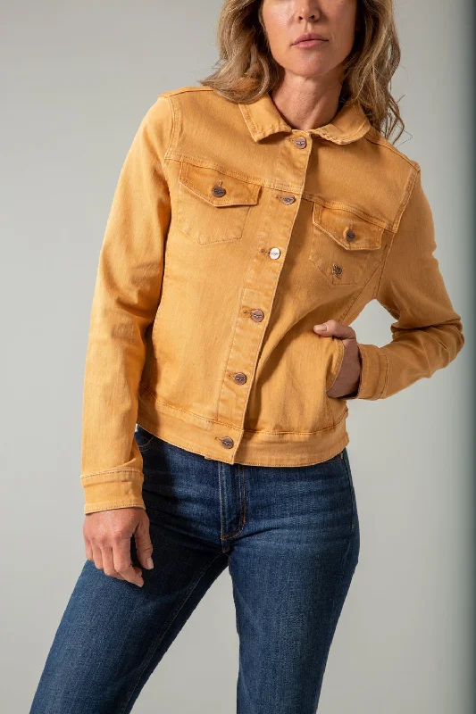 Printed pattern Kimes Ranch Womens Winslow Trucker Gold Earth 100% Cotton Cotton Jacket