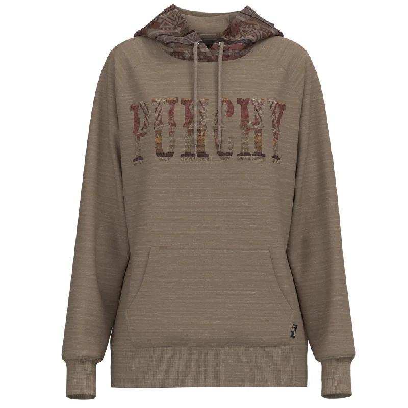 Short skirt design "Punchy" Tan w/ Multi Color Logo Hoody