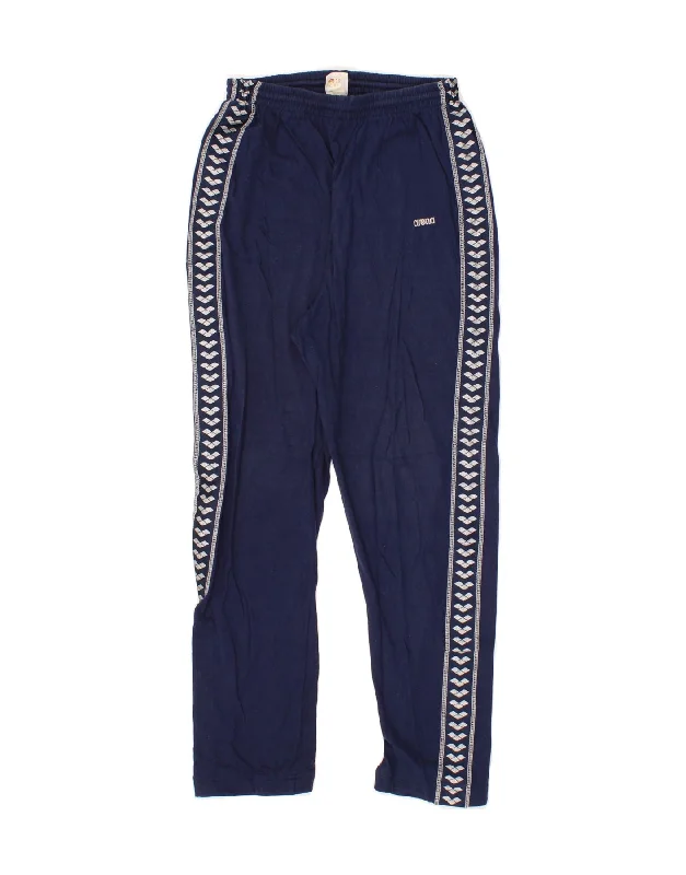 Black And White Style ARENA Womens Tracksuit Trousers UK 12 Medium  Navy Blue Cotton