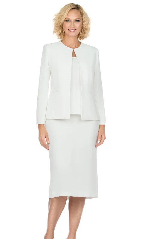 Street Style Giovanna Usher Suit S0721C-Off-White